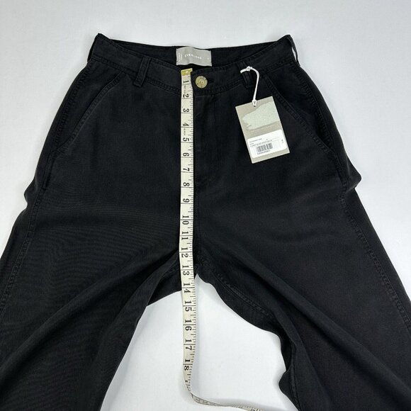 Everlane Women’s‎ NWT Muted Black The Tencel Relaxed Chino Pant 0/W28/L28.5 - Picture 10 of 13